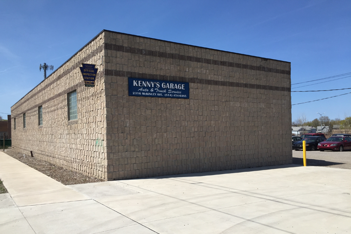 Kenny’s Garage Auto Repair Shop Building located at 2316 McKinley Avenue in Erie, PA.
